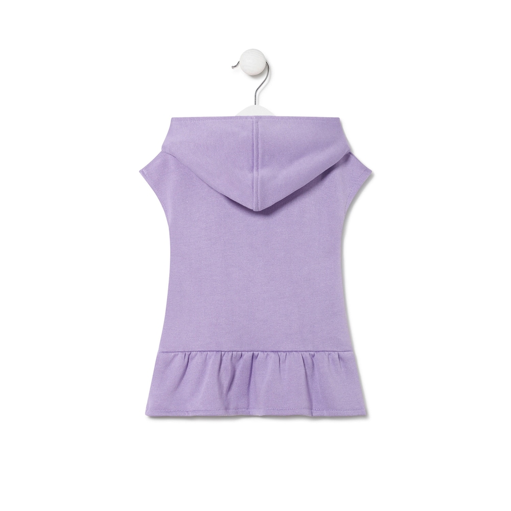 Vestido de beb&eacute; menina com capuz Classic lil&aacute;s
