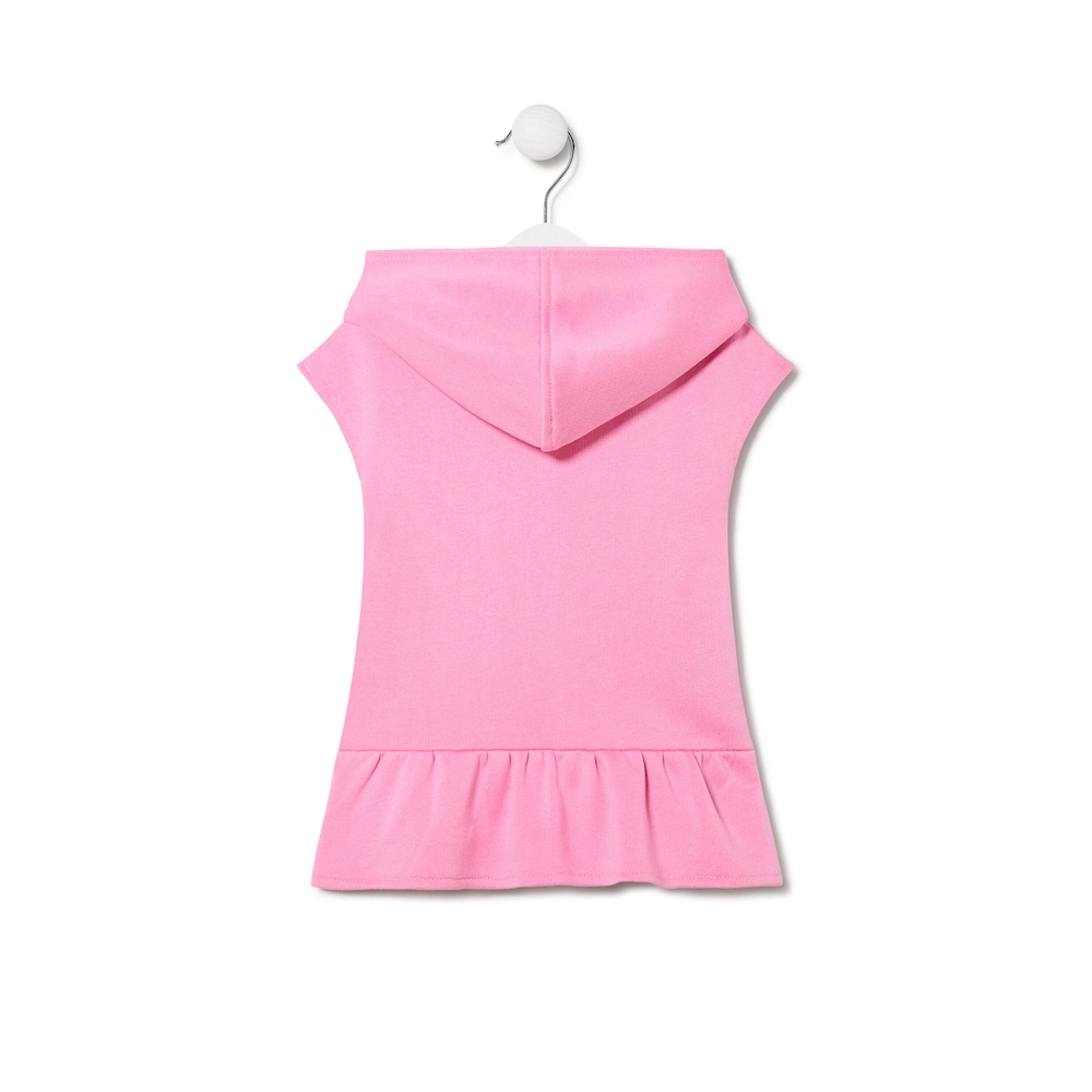 Baby girls hooded dress in Classic pink