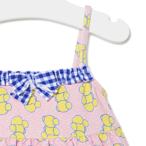 Vestido de alças de menina Chic cor-de-rosa