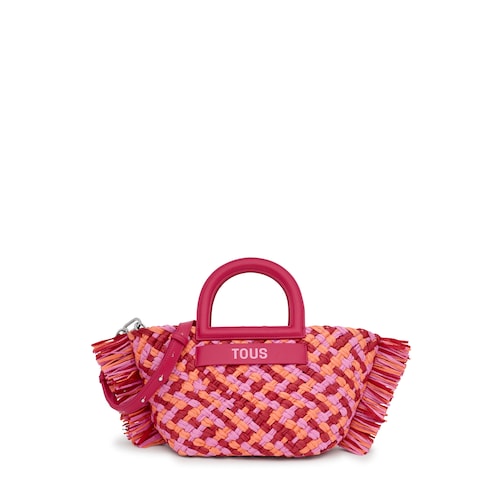 Capazo de rafia mediano fucsia TOUS Dora