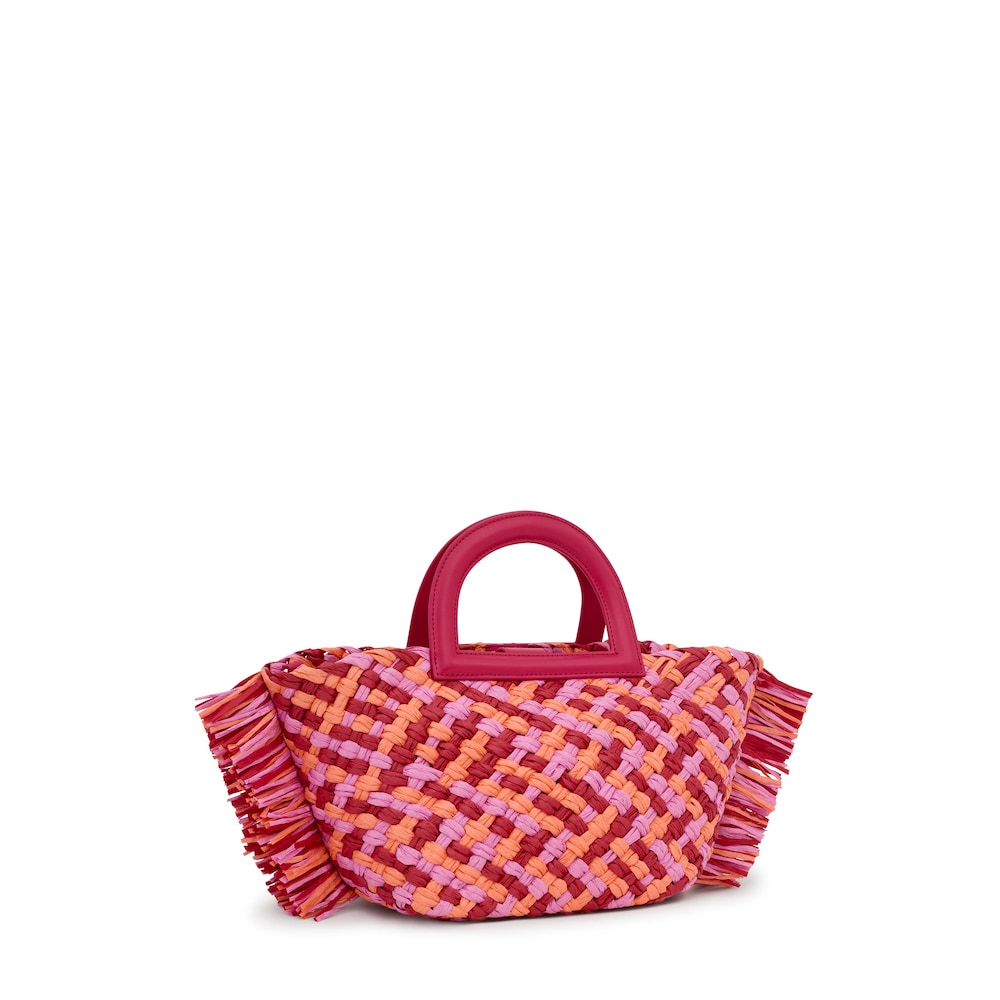 Capazo de rafia mediano fucsia TOUS Dora