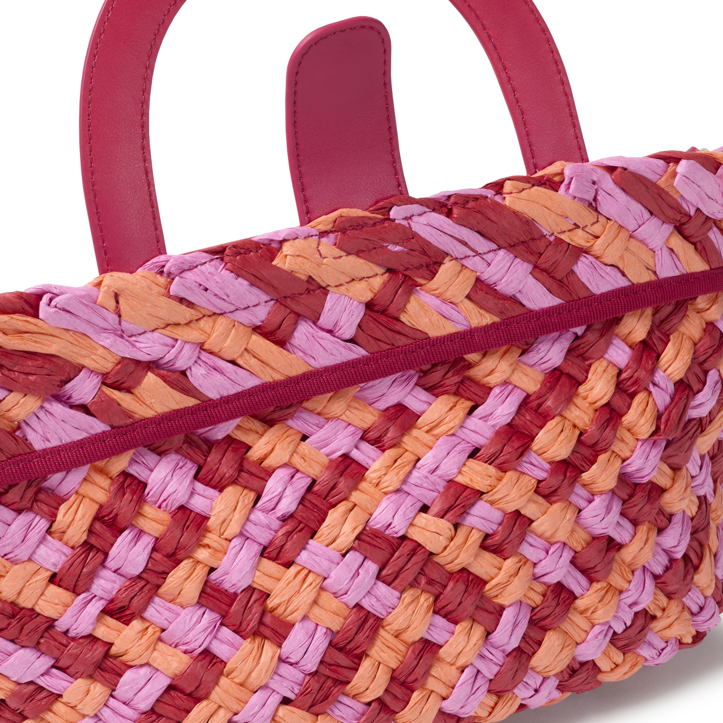 Medium fuchsia raffia Tote bag TOUS Dora
