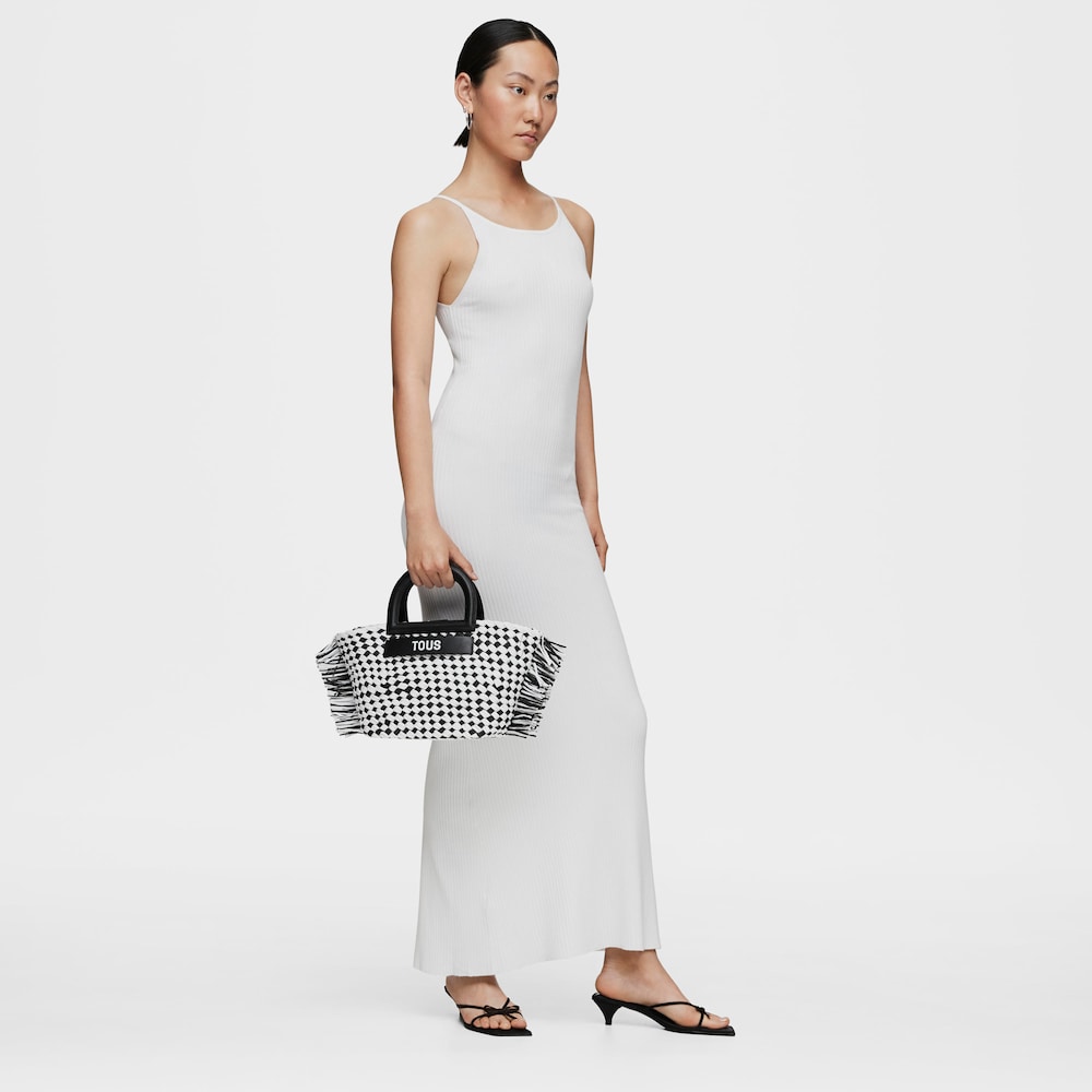 Medium black raffia Tote bag TOUS Dora