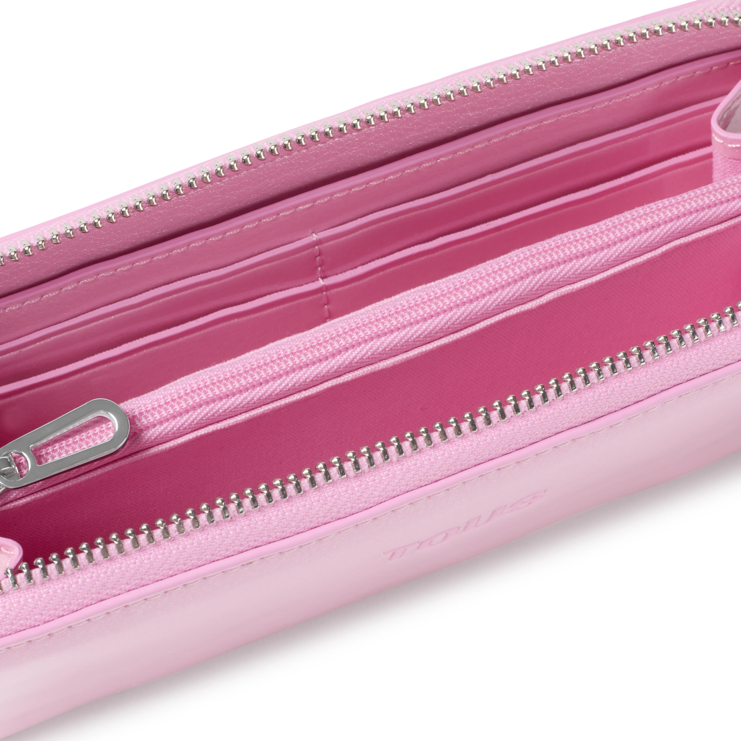 ★TOUT Y EST★ Kirsch Pocket Logo Wallet Pink FKQSAXA521M Pink Wallet New Dorp | TOUS