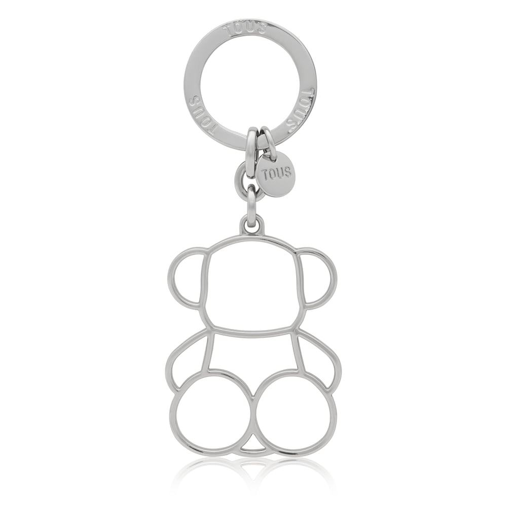 Silver-colored Silhouette Key ring Bold Bear Silver-colored Silhouette Key ring Bold Bear