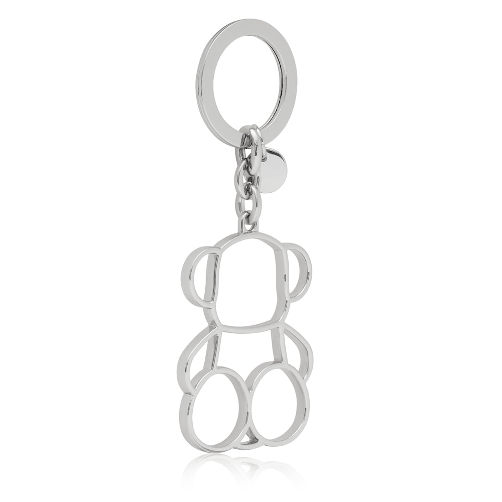 Silver-colored Silhouette Key ring Bold Bear Silver-colored Silhouette Key ring Bold Bear