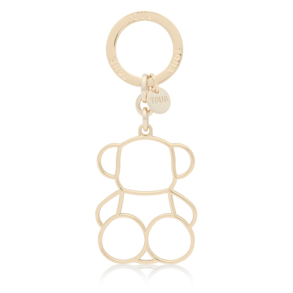 Gold-colored Silhouette Key ring Bold Bear image number 0