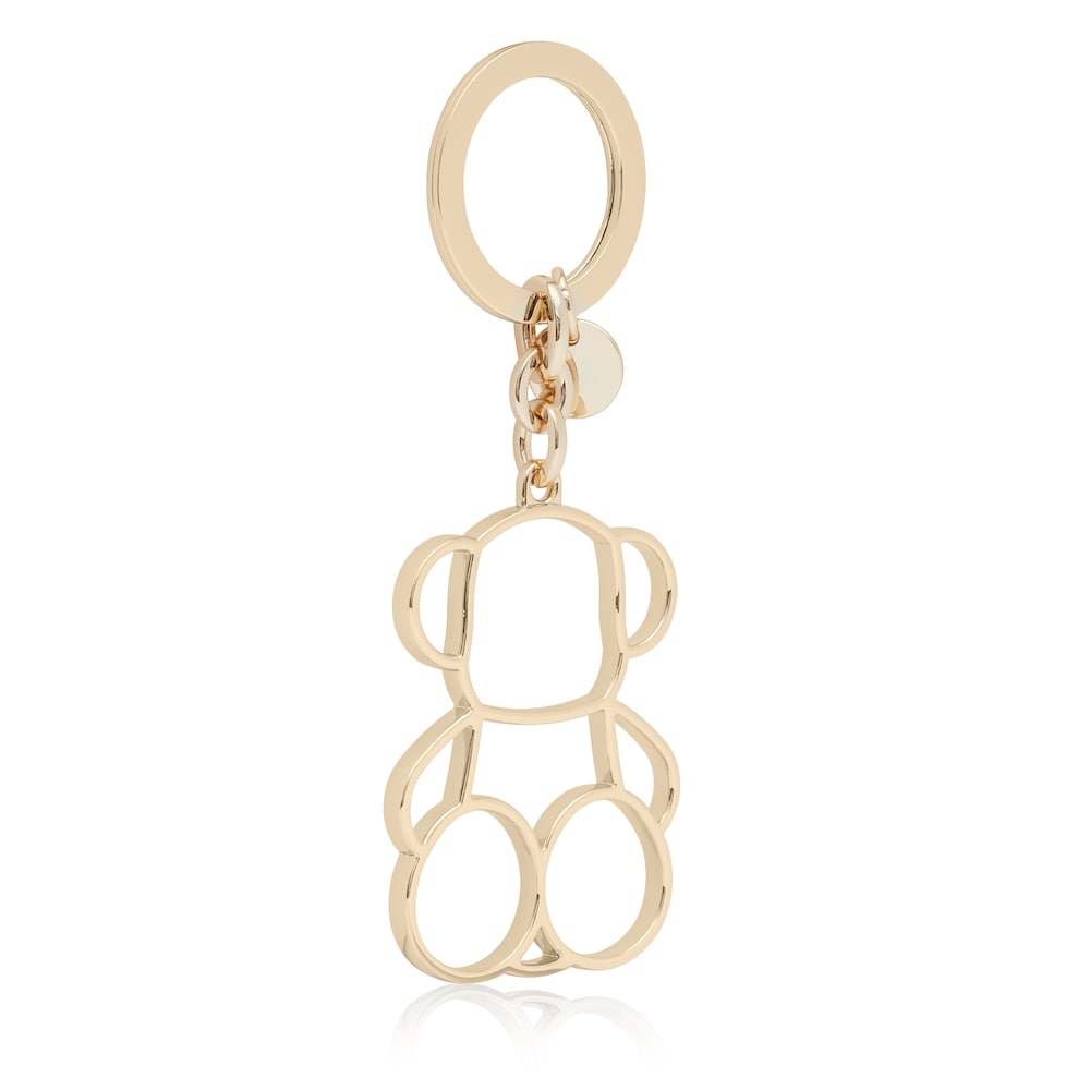 Gold-colored Silhouette Key ring Bold Bear image number 1