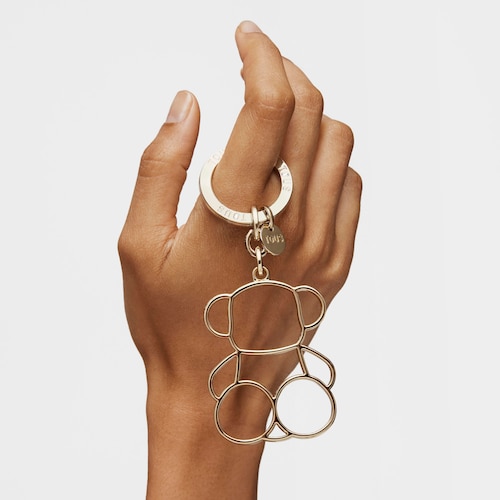 Gold-colored Silhouette Key ring Bold Bear