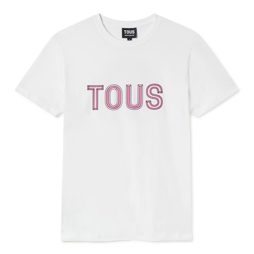 Pink short-sleeved T-shirt TOUS Bear Faceted L