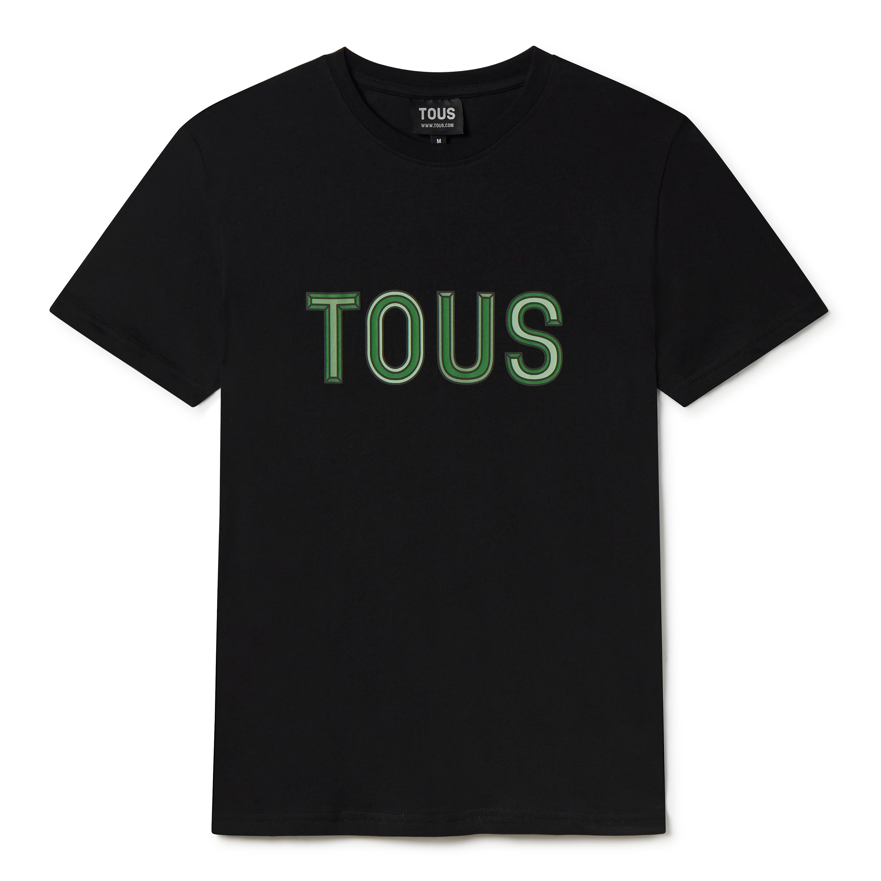Green short-sleeved T-shirt TOUS Bear Faceted M