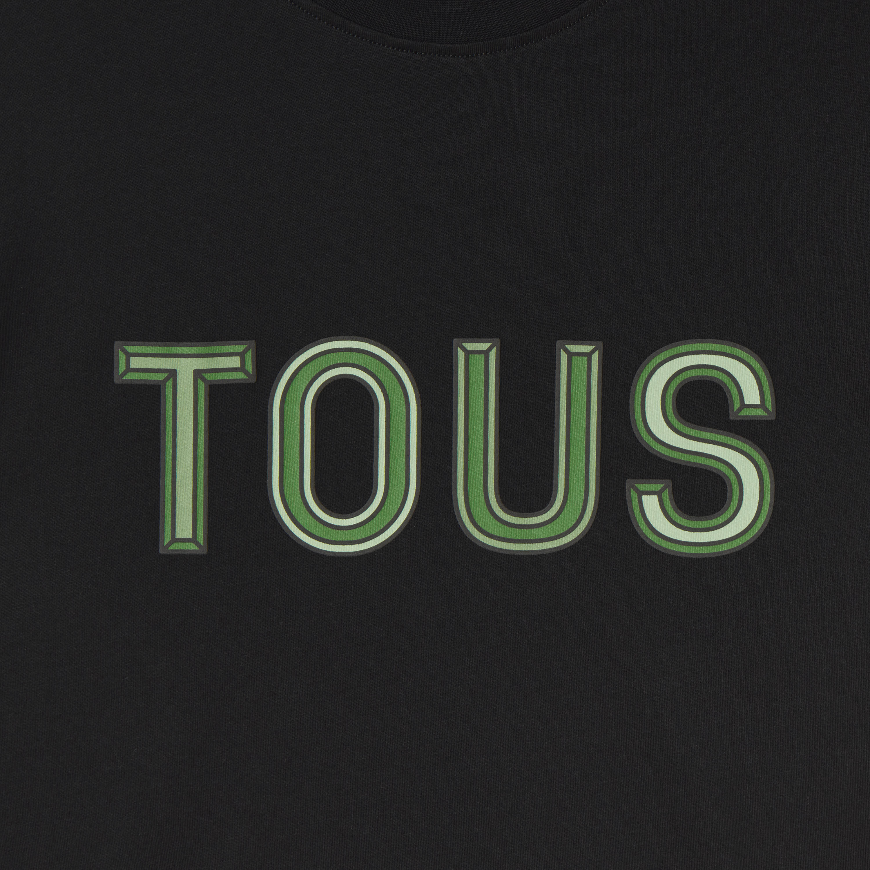 Green short-sleeved T-shirt TOUS Bear Faceted M