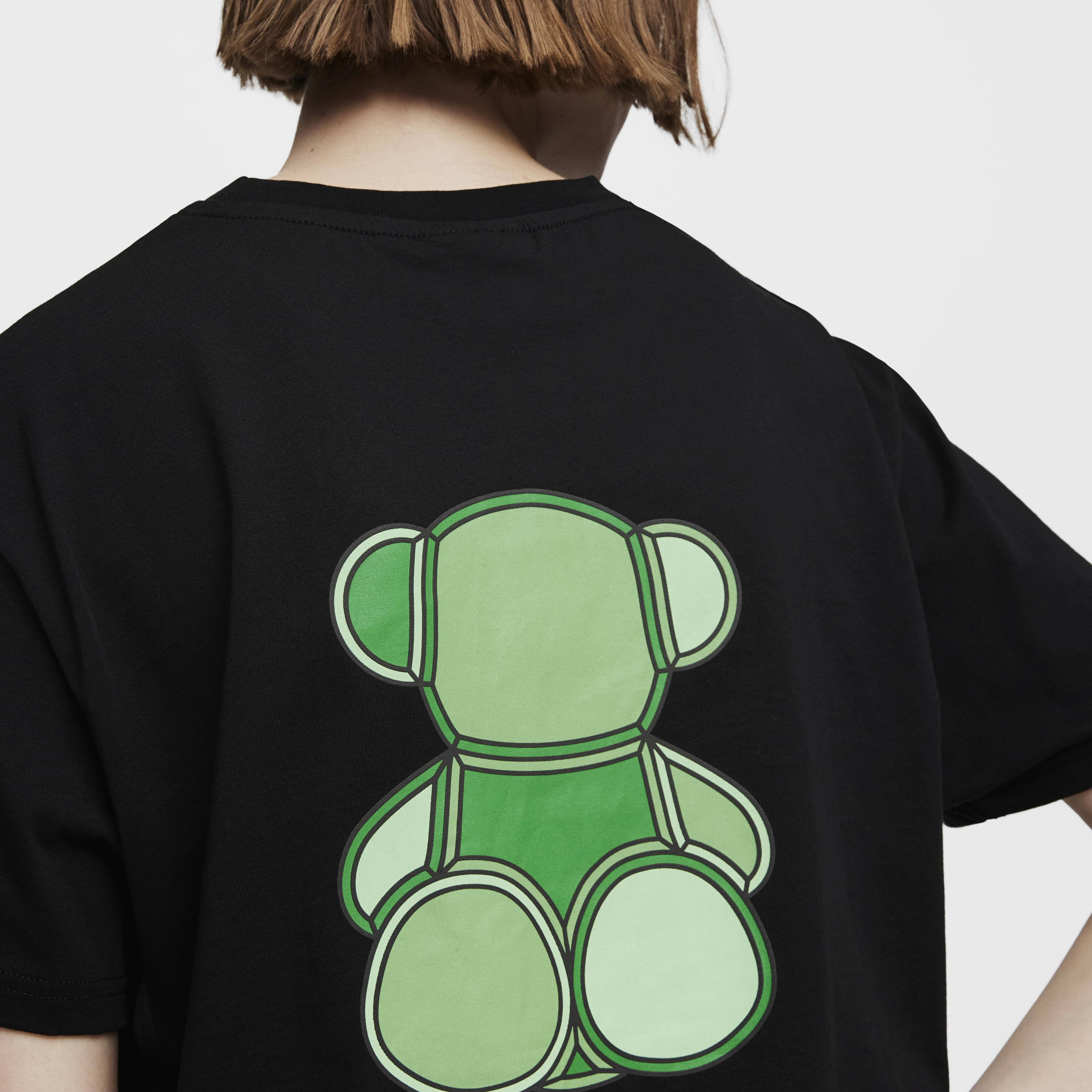 Green short-sleeved T-shirt TOUS Bear Faceted M