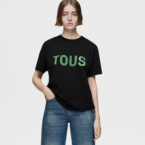 Camiseta de manga corta verde TOUS Bear Faceted M