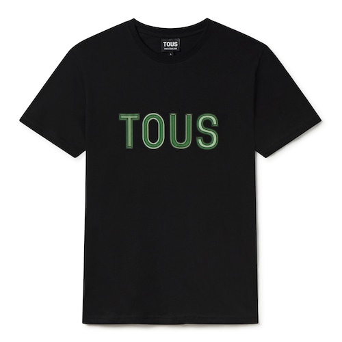 Green short-sleeved T-shirt TOUS Bear Faceted L