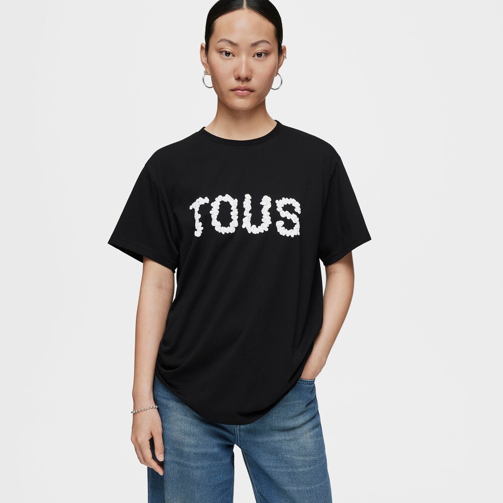 Black short-sleeved T-shirt TOUS Bold Bear Logo M