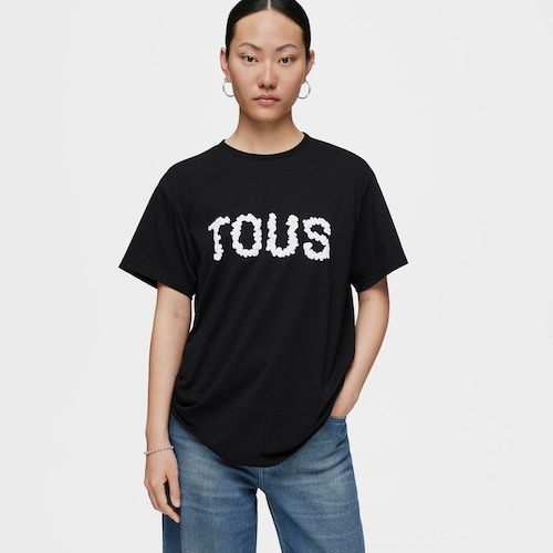 Camiseta de manga corta negra TOUS Bold Bear Logo M