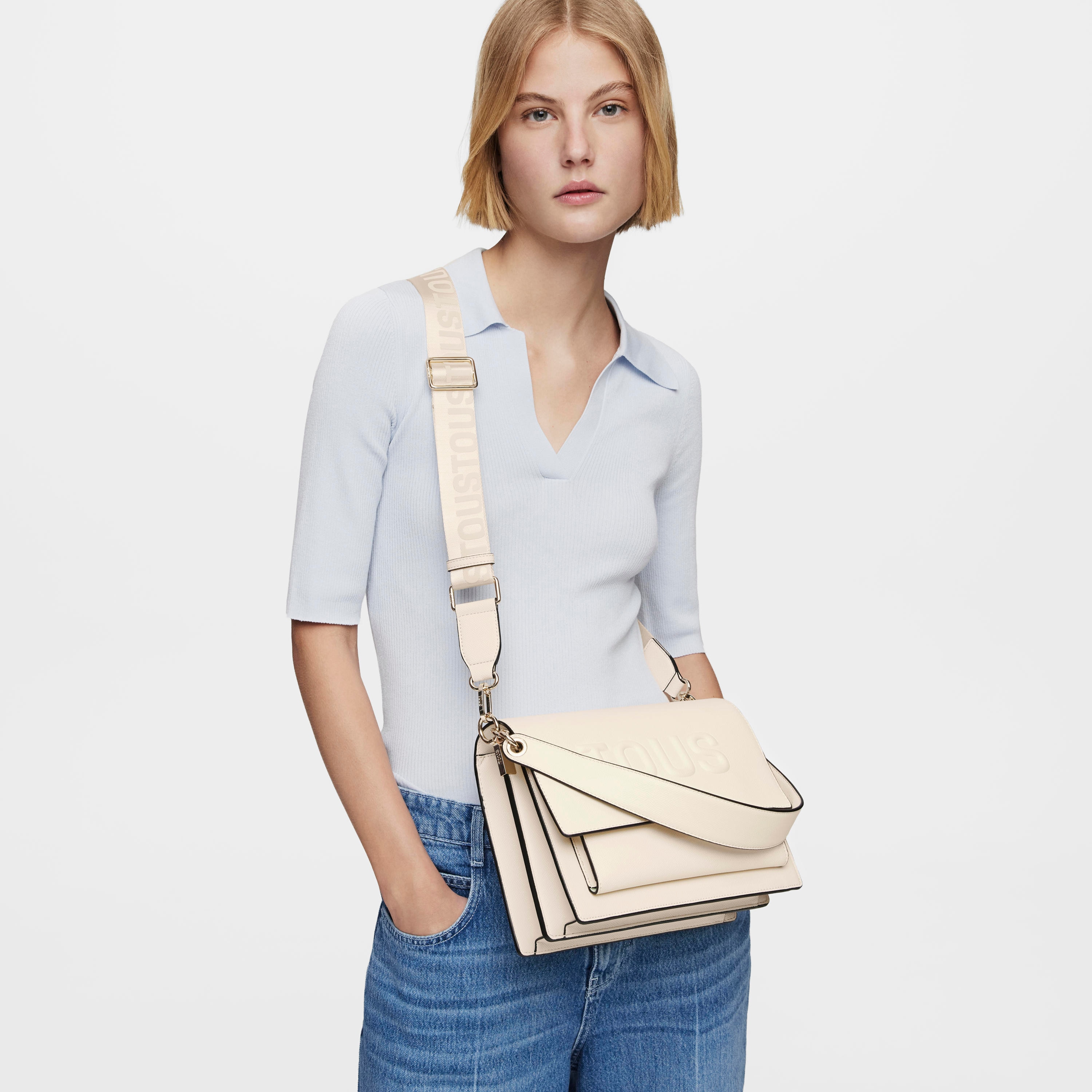 Medium beige Audree Crossbody bag TOUS Brenda