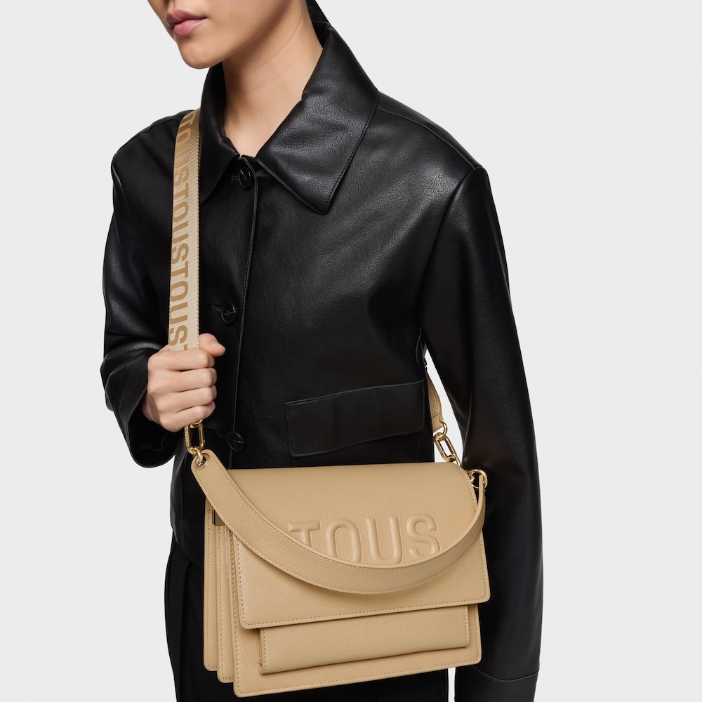 Medium sand-colored Audree Crossbody bag TOUS Brenda image number 5