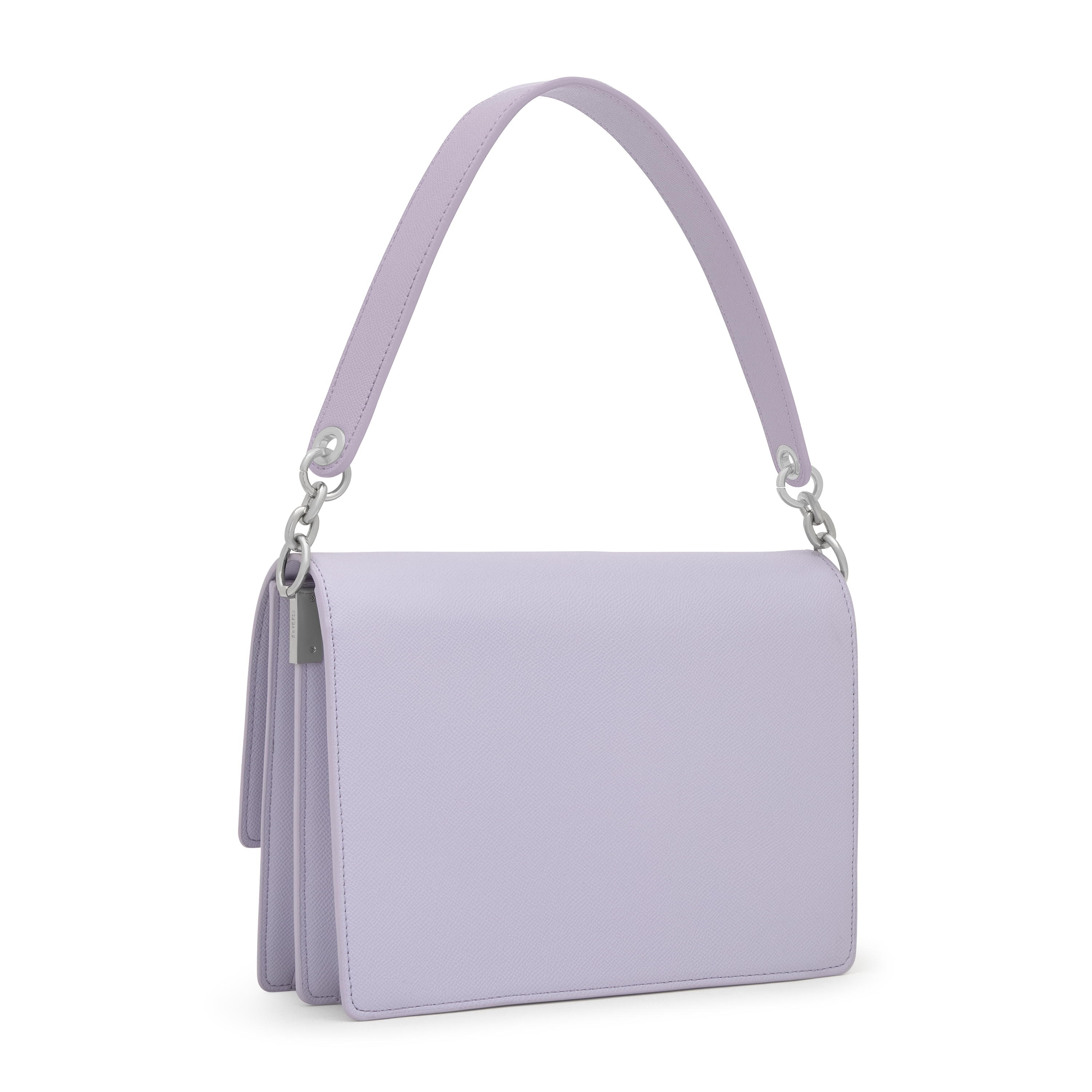 ★TOUT Y EST★ Popo padded chain cross bag Violet silver rib 53477_1.jpg