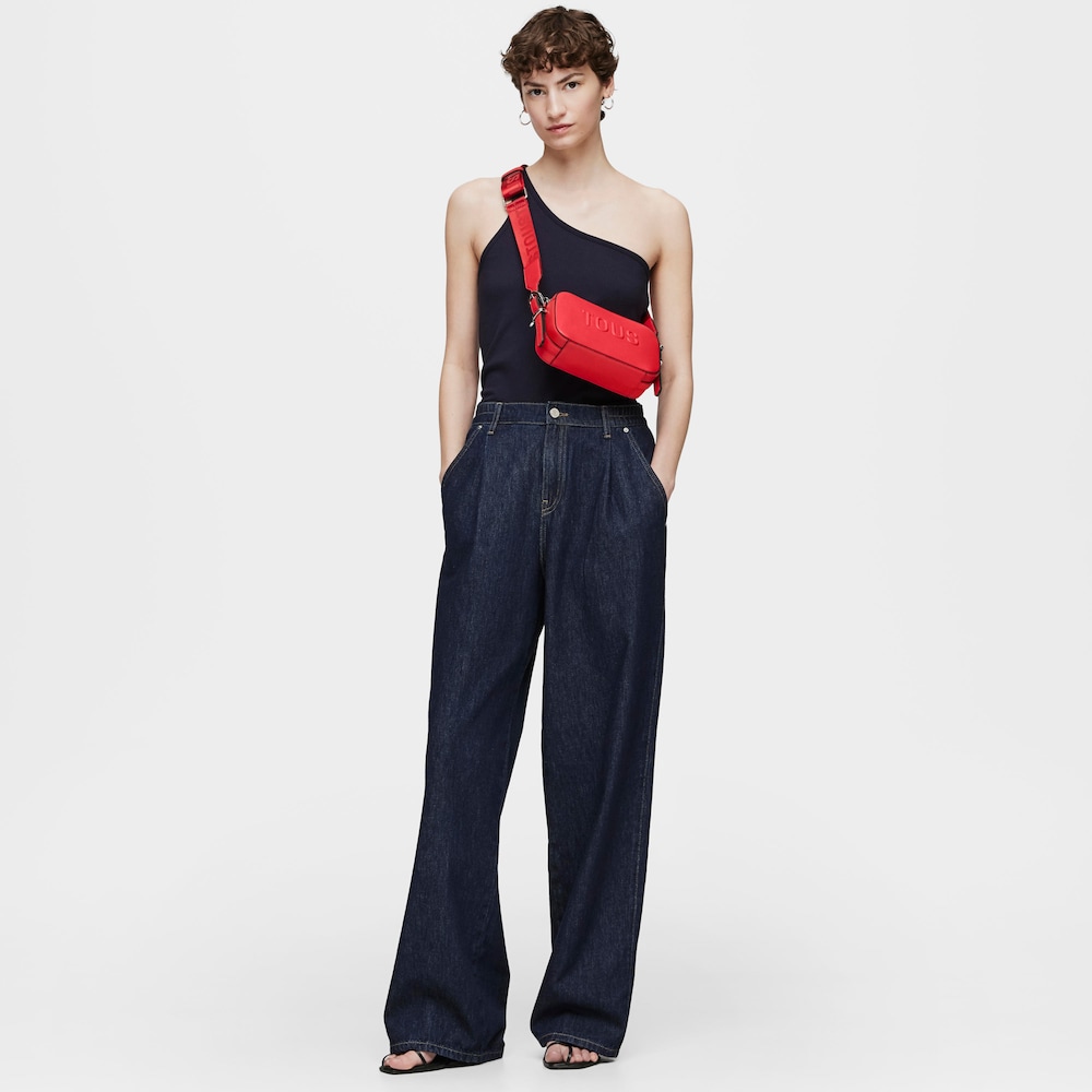 Red Crossbody reporter bag TOUS Brenda image number 5