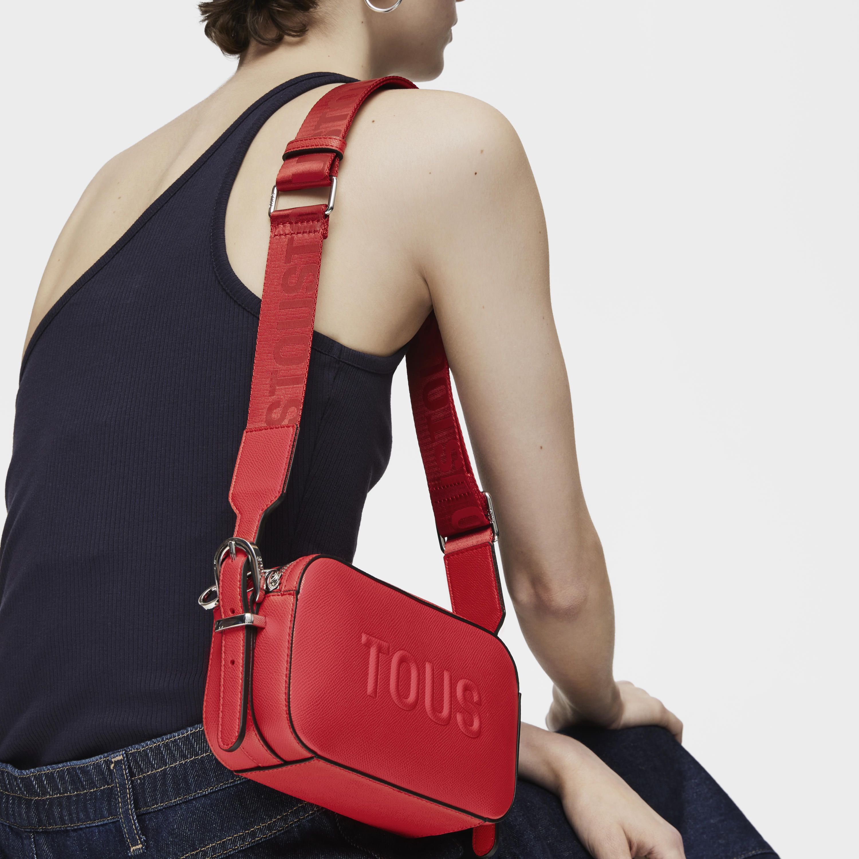 Red Crossbody reporter bag TOUS Brenda