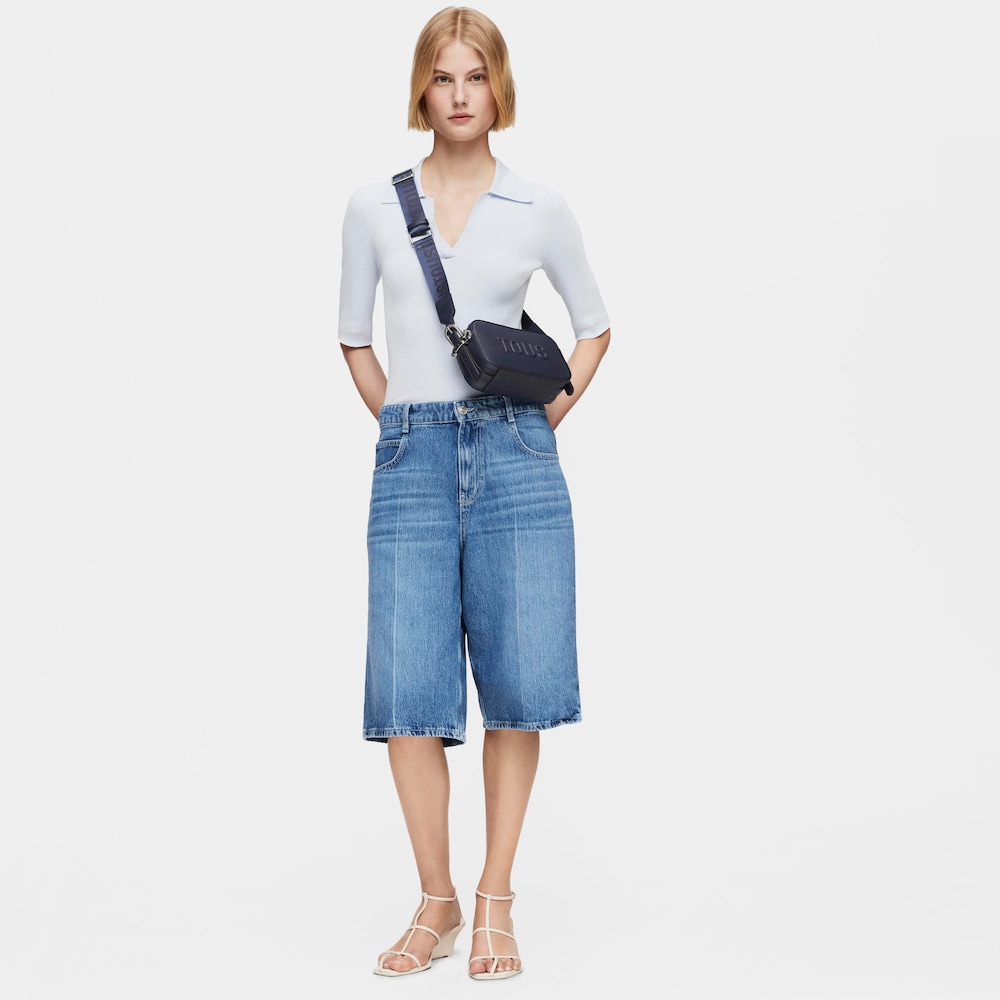 Navy blue Crossbody Reporter bag TOUS Brenda Navy blue Crossbody Reporter bag TOUS Brenda