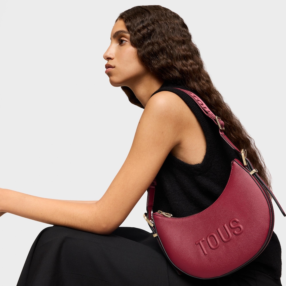 Bolso de hombro bandolera mediano granate TOUS Brenda