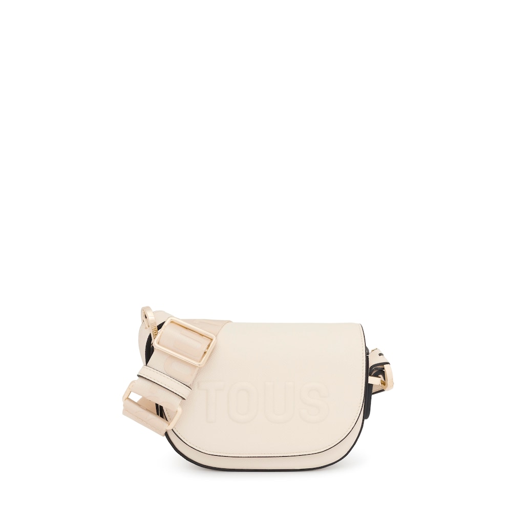 Beige halfmoon mini Crossbody bag TOUS Brenda
