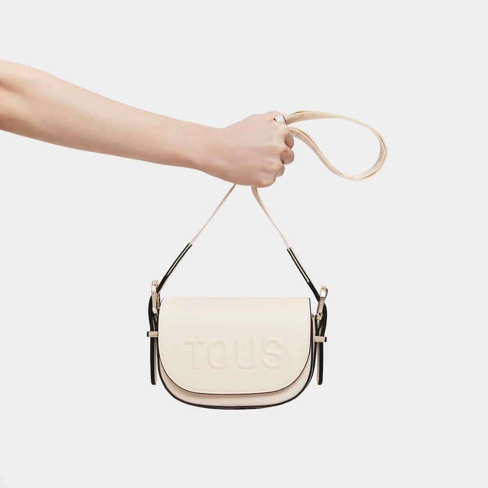 Minimala de tiracolo meia-lua bege TOUS Brenda