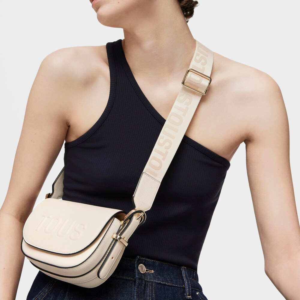 Minimala de tiracolo meia-lua bege TOUS Brenda