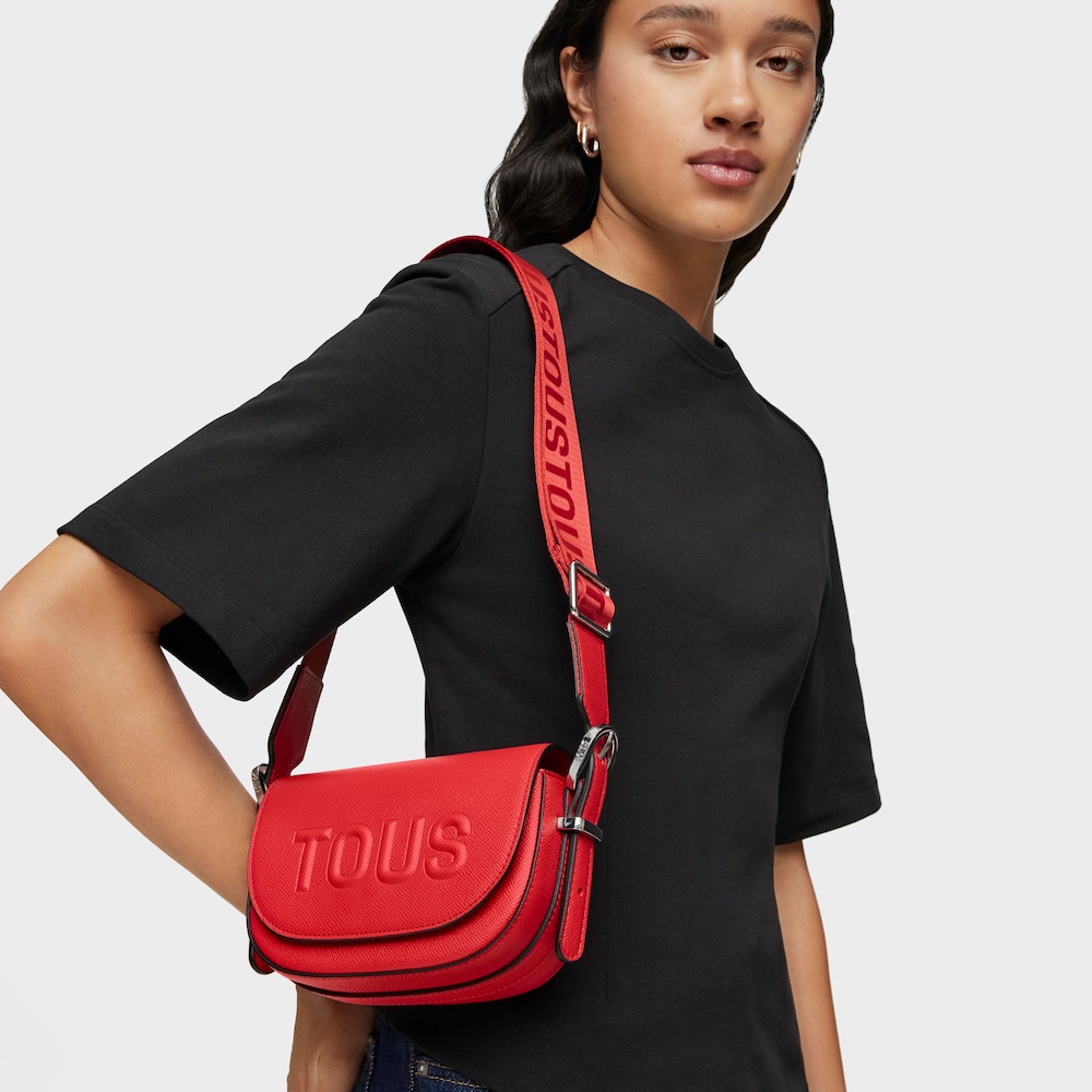 Red halfmoon mini Crossbody bag TOUS Brenda