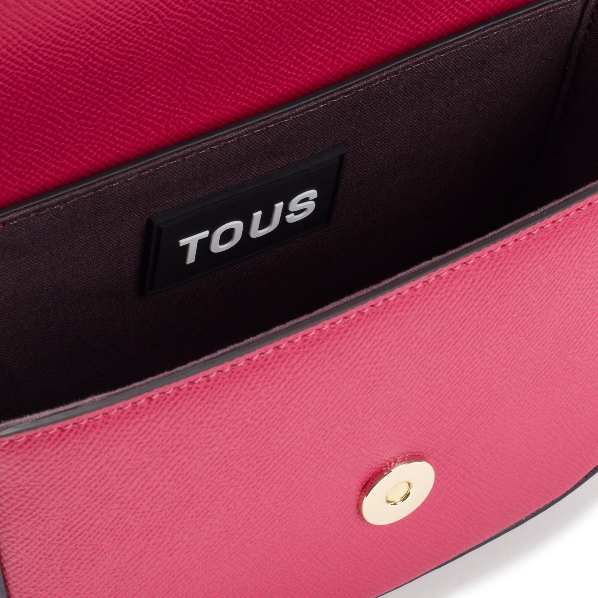 Fuchsia halfmoon mini Crossbody bag TOUS Brenda