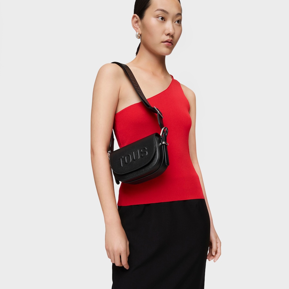 Black halfmoon Crossbody minibag TOUS Brenda