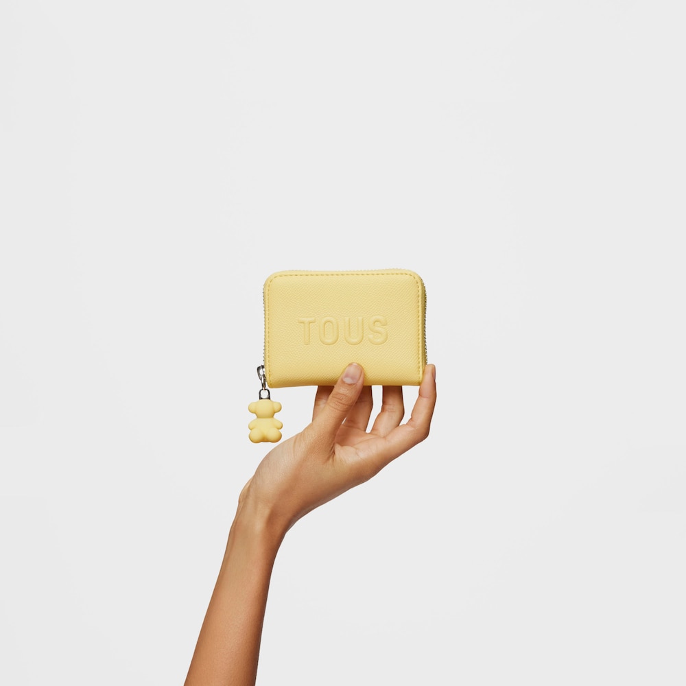 Porta-moedas amarelo-claro TOUS Brenda