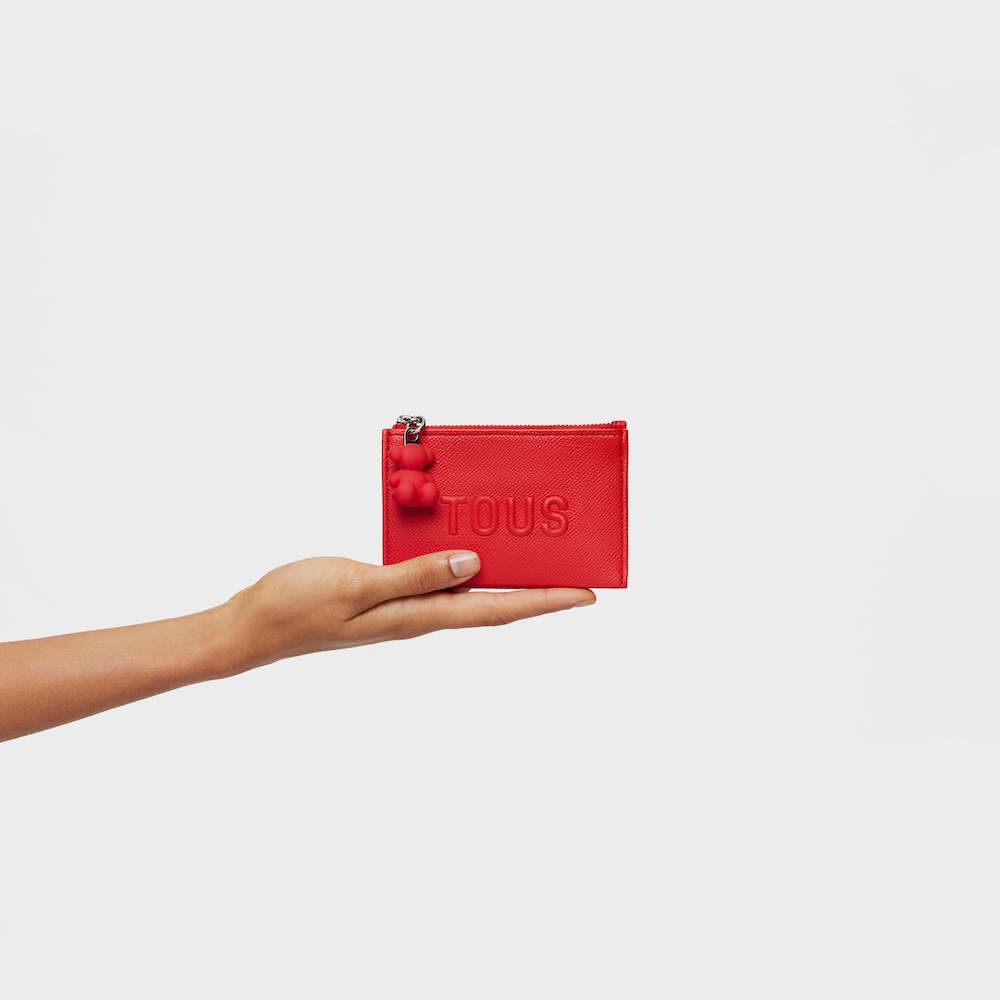 Monedero tarjetero rojo TOUS Brenda image number 3