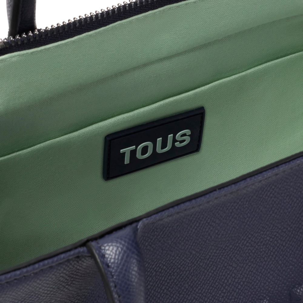 Medium navy blue Amaya Shopping bag TOUS Brenda image number 2