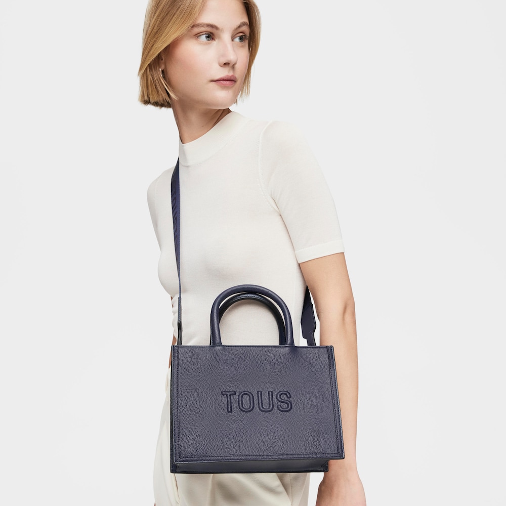 Medium navy blue Amaya Shopping bag TOUS Brenda image number 5