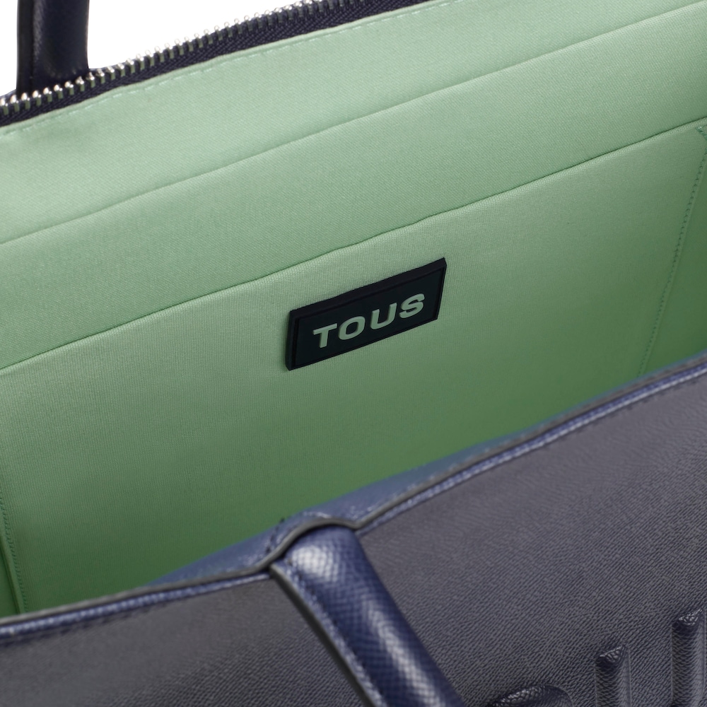Large navy blue Amaya Shopping bag TOUS Brenda image number 2