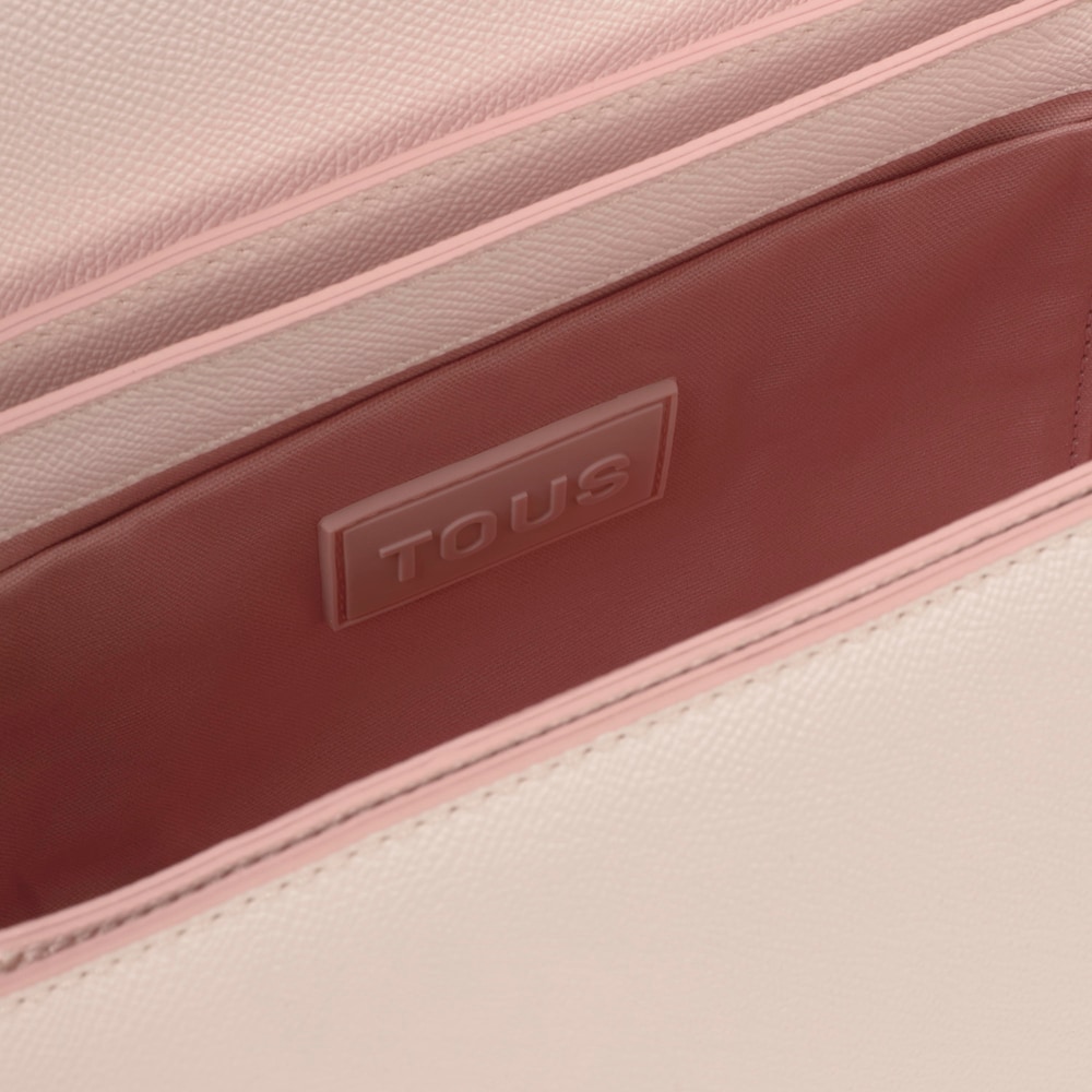Středně velk&aacute; Crossbody kabelka TOUS Brenda světle růžov&eacute; barvy