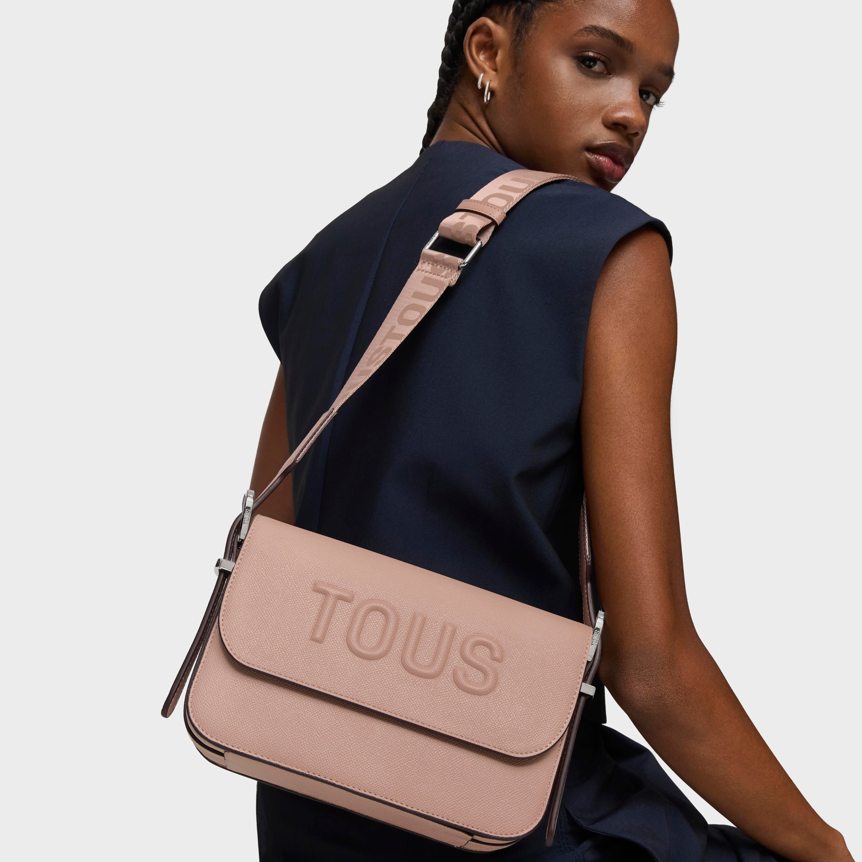 Medium taupe-colored Crossbody bag TOUS Brenda