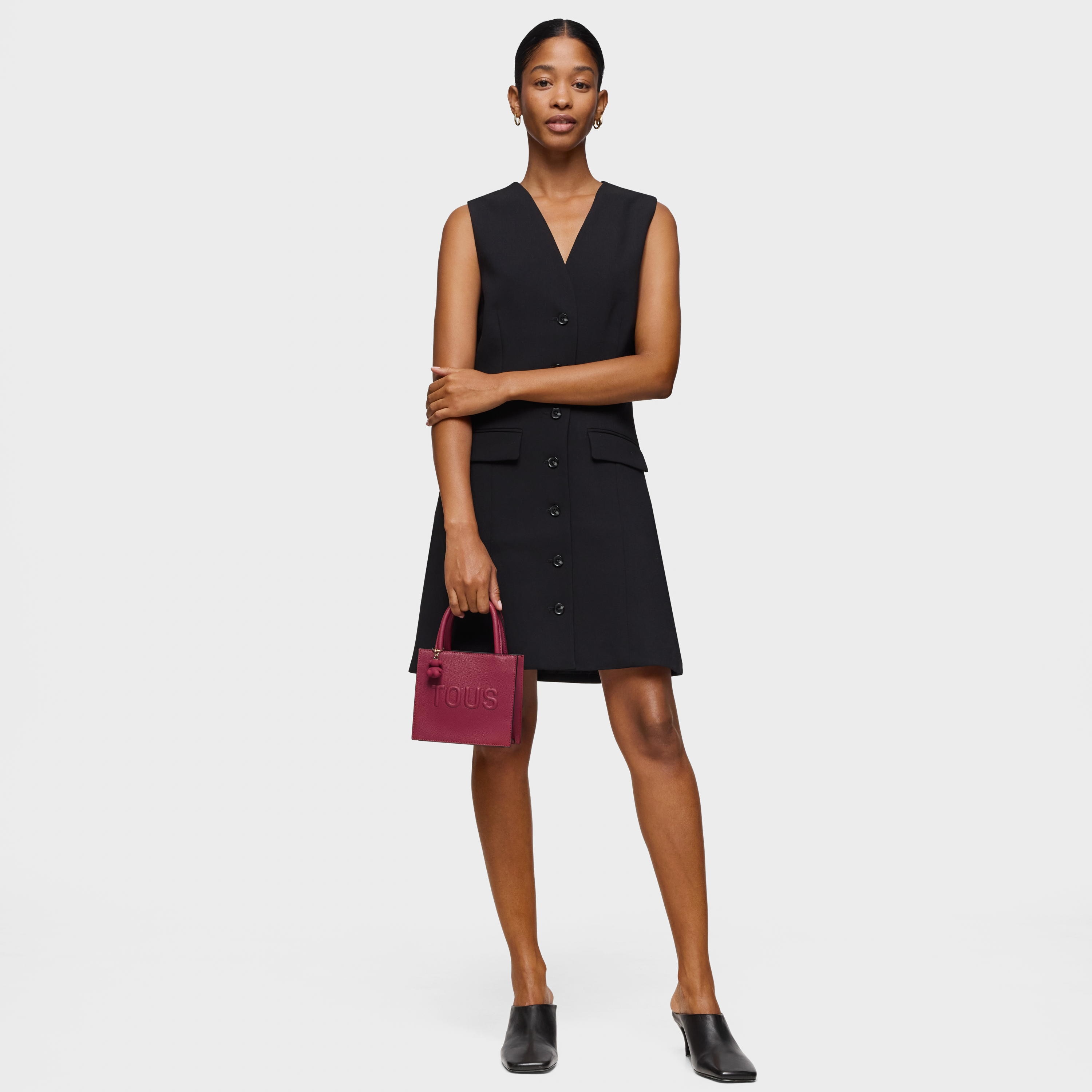 Maroon mini cube Bag TOUS Brenda