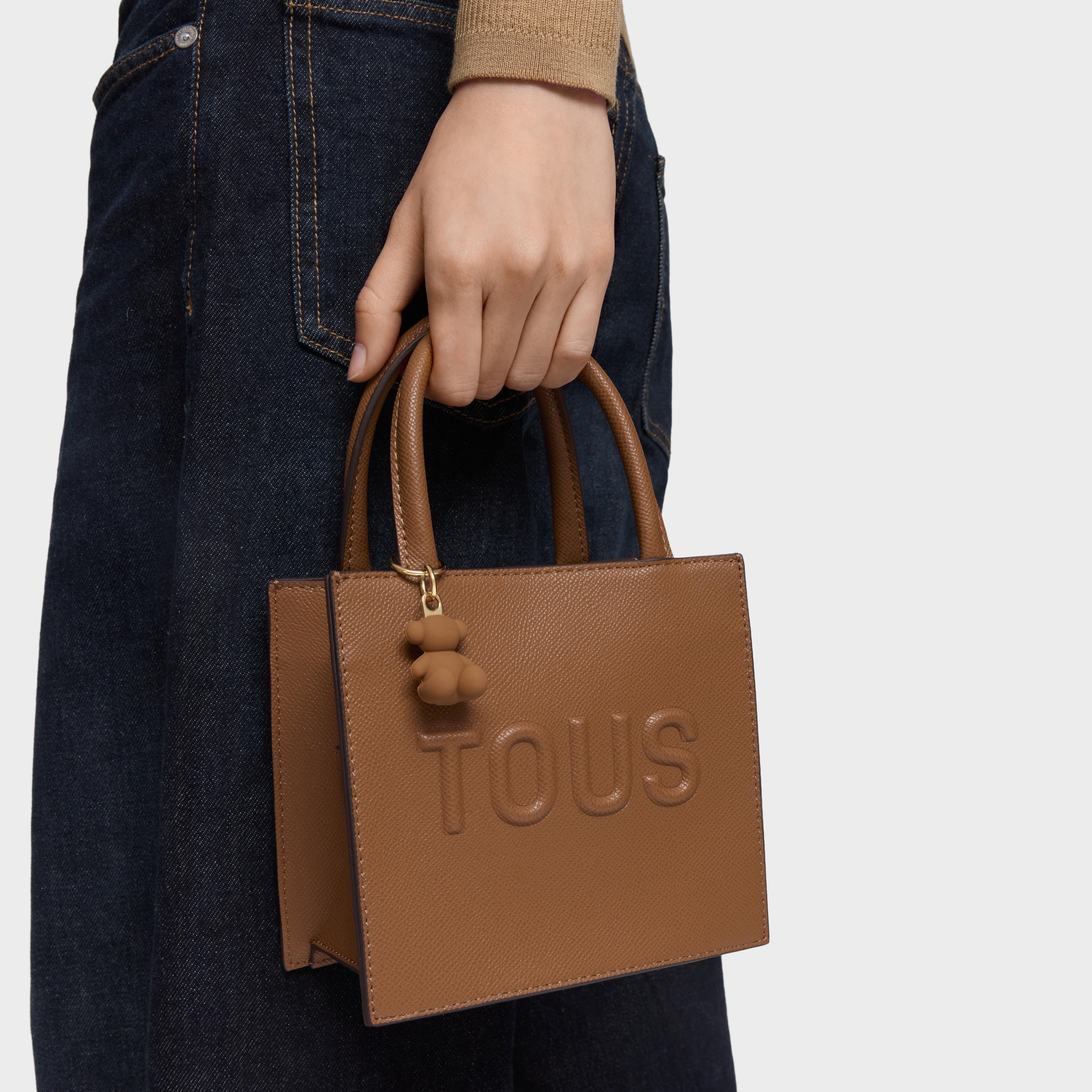 Camel-colored Cube minibag TOUS Brenda