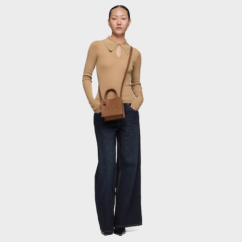 Bolso mini cube camel TOUS Brenda