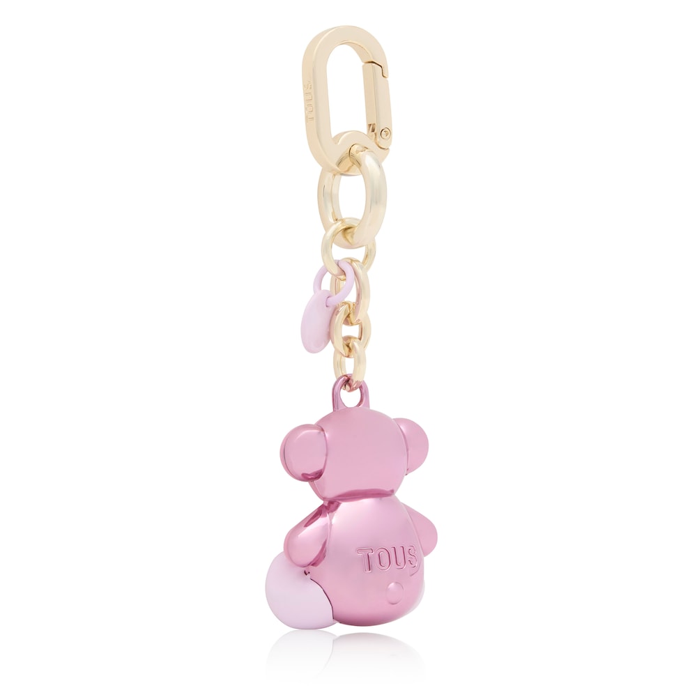 Pink metal Key ring Bold Bear Pink metal Key ring Bold Bear