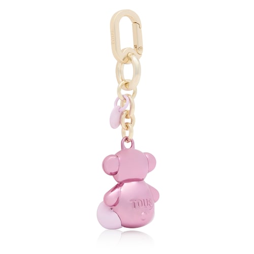 Pink metal Key ring Bold Bear