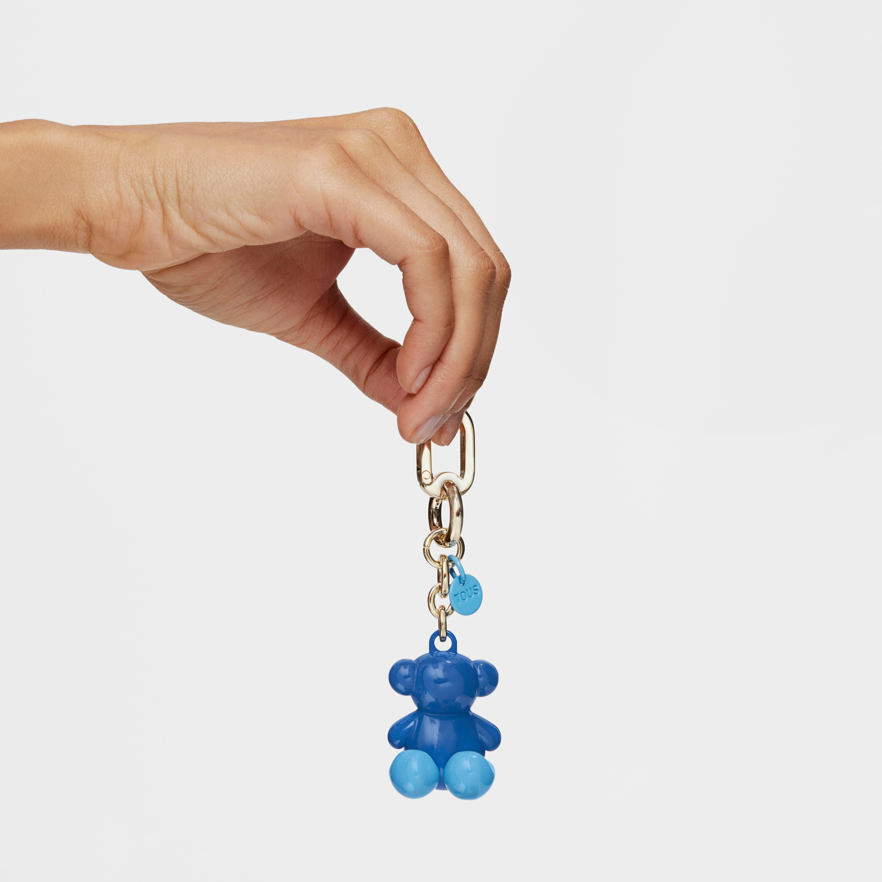 Blue metal Key ring Bold Bear