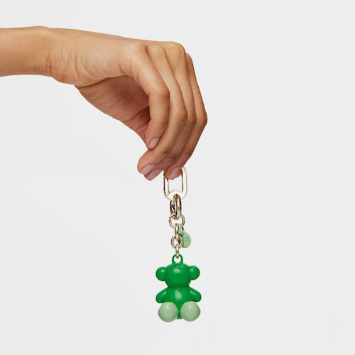 Green metal Key ring Bold Bear