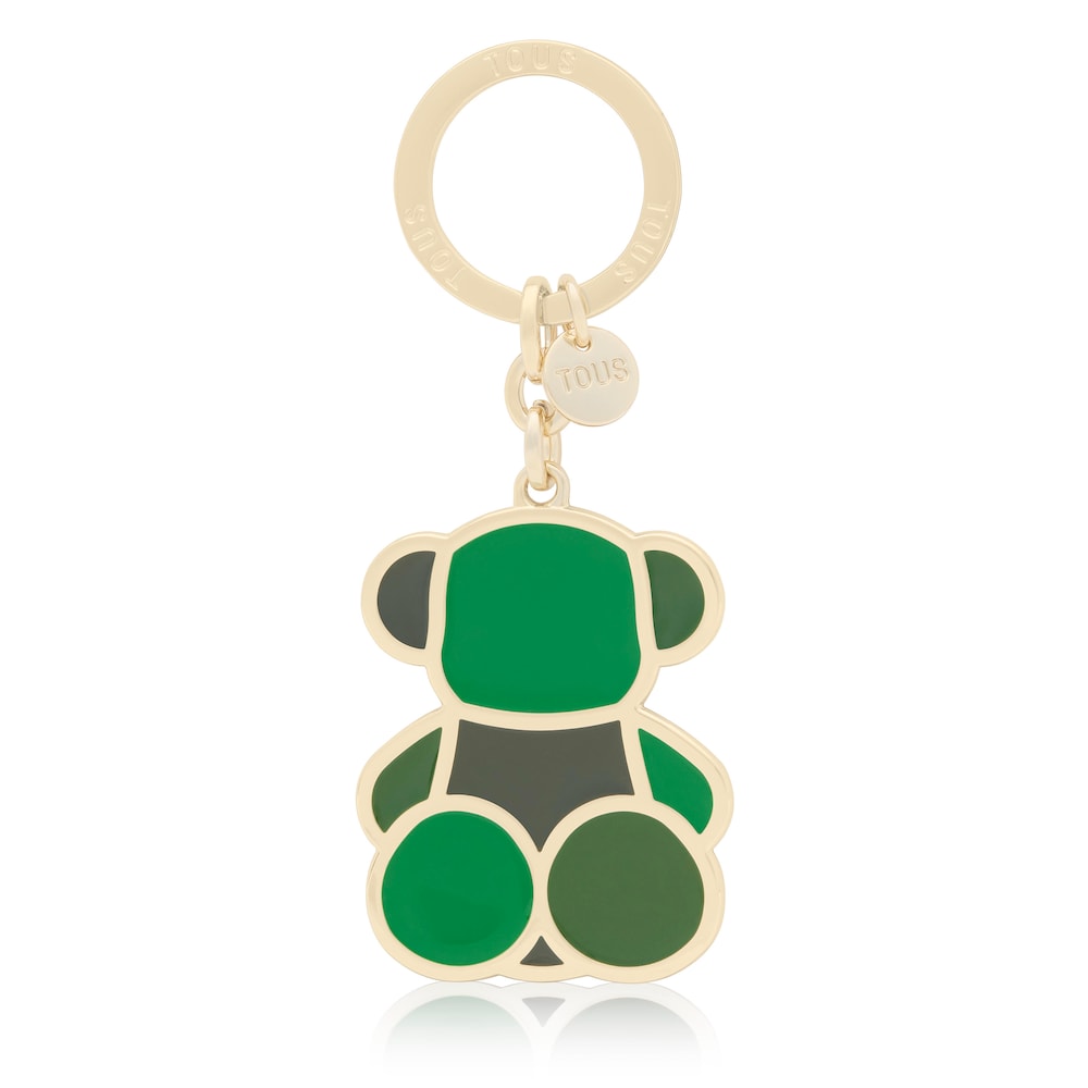 Porta-chaves verde TOUS Bear Faceted