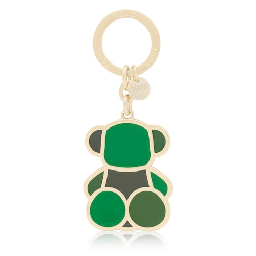 Porta-chaves verde TOUS Bear Faceted